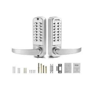 VEVOR Mechanical Keyless Entry Door Lock Silver Handle Doubl product image 1