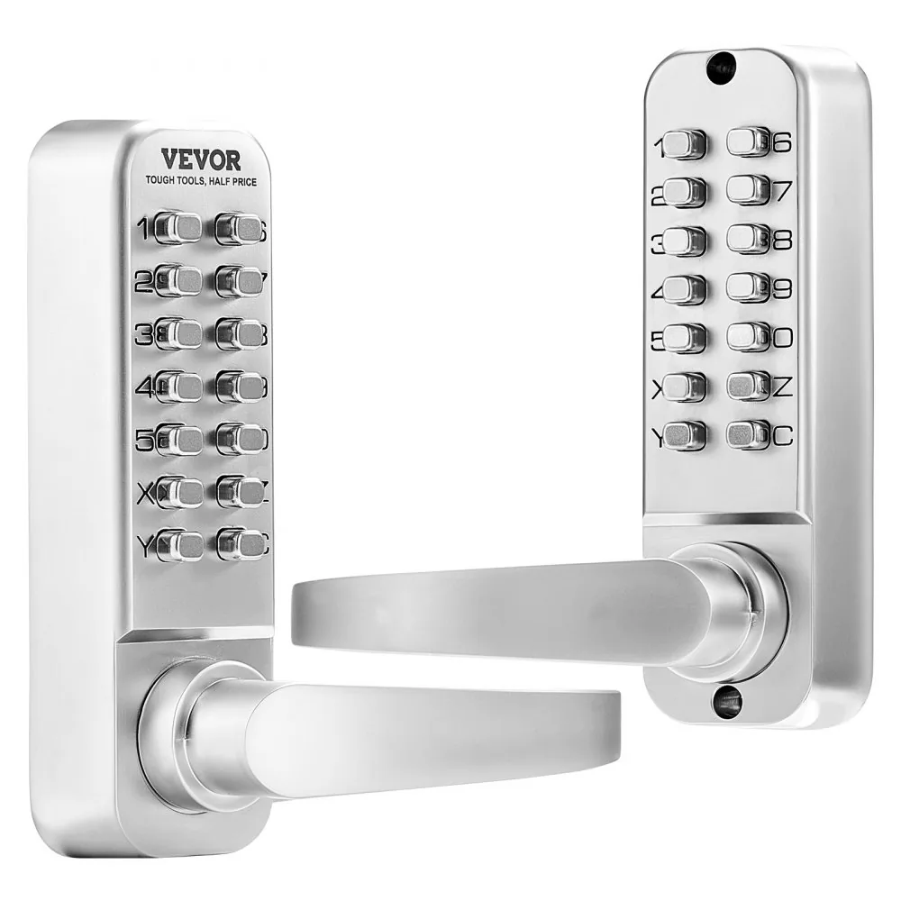 VEVOR Mechanical Keyless Entry Door Lock Silver Handle Doubl product image 9