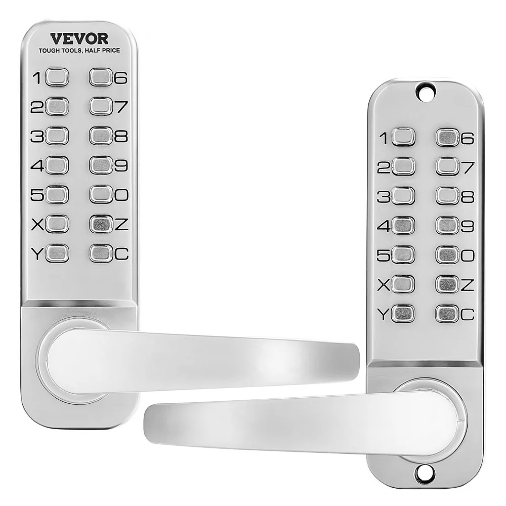 VEVOR Mechanical Keyless Entry Door Lock Silver Handle Doubl product image 10
