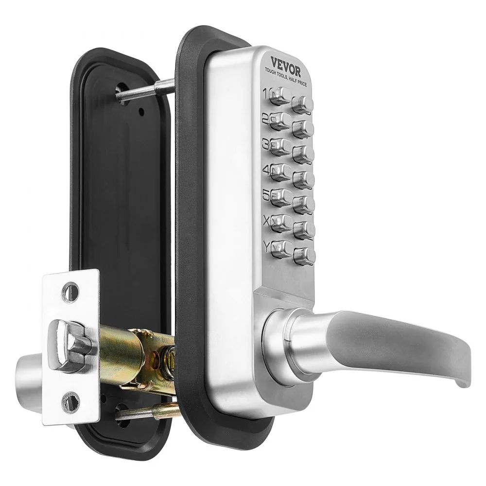 VEVOR Mechanical Keyless Entry Door Lock Silver Handle Doubl product image 11