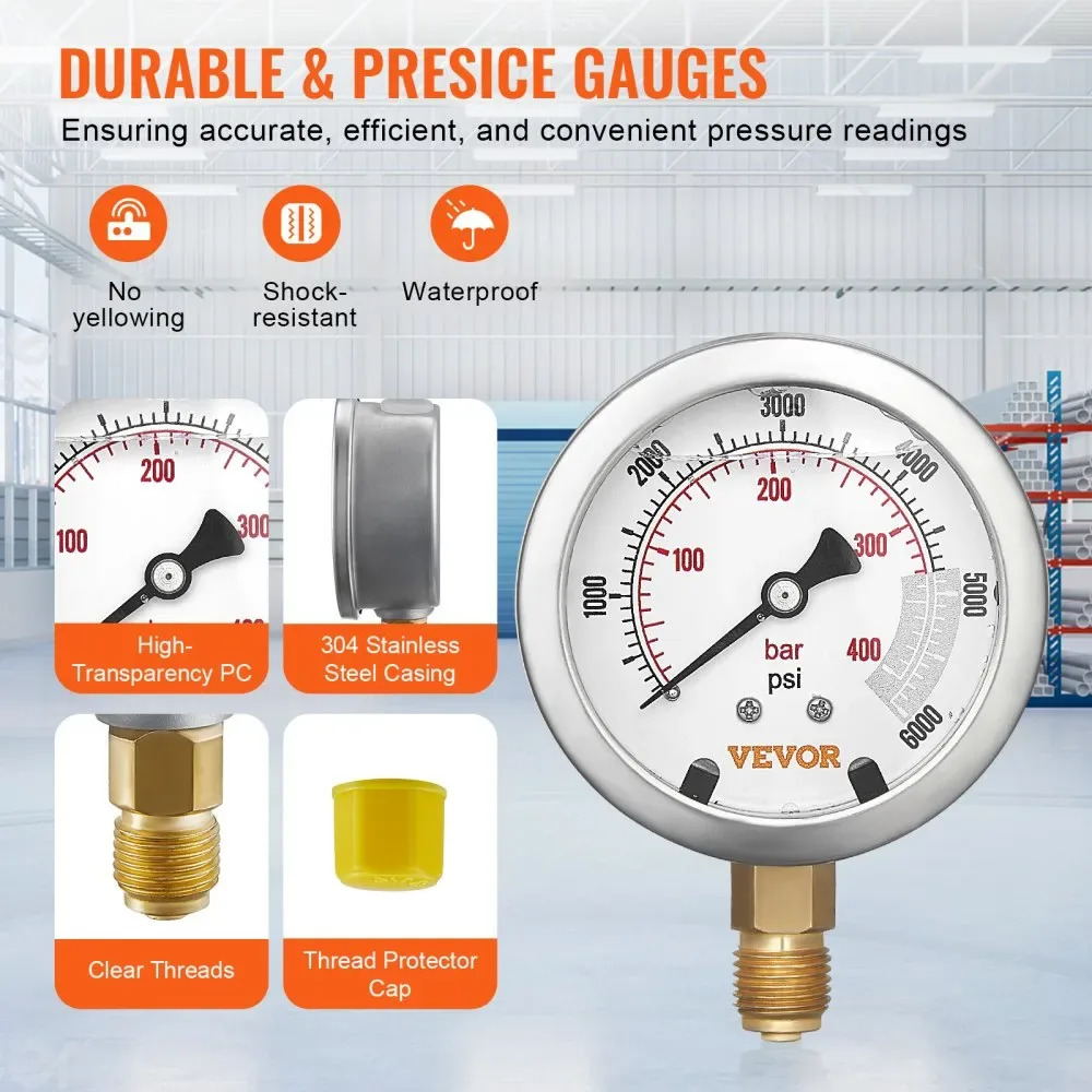 VEVOR Hydraulic Pressure Test Kit 3 Heads 13 PCS product image 3