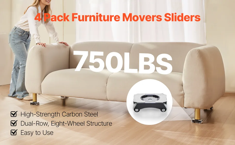 VEVOR Furniture Dolly 3*4inch 4 Wheels overview