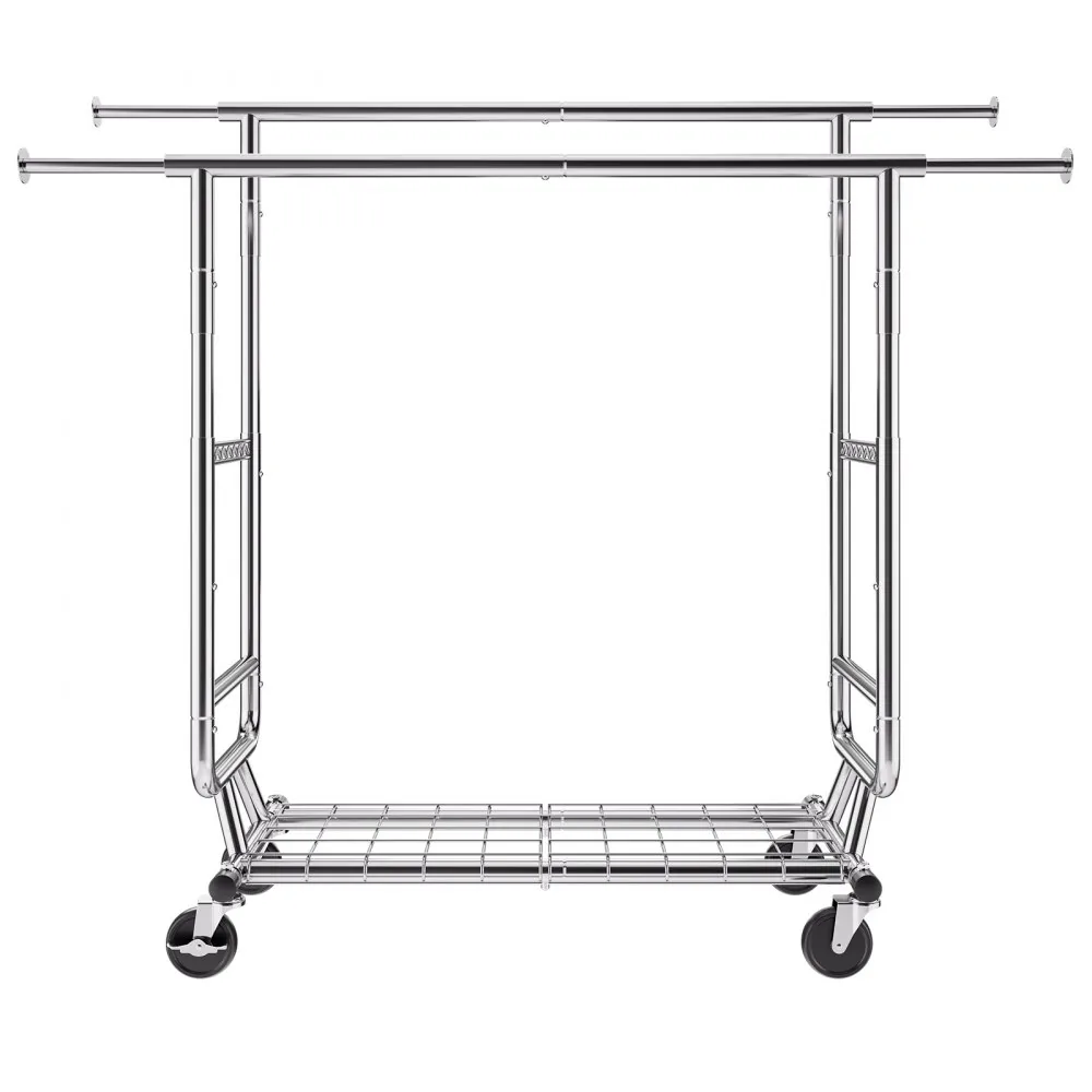 VEVOR Heavy Duty Clothes Rack 2 hanging and 1 layer 50.5-75. product image 10