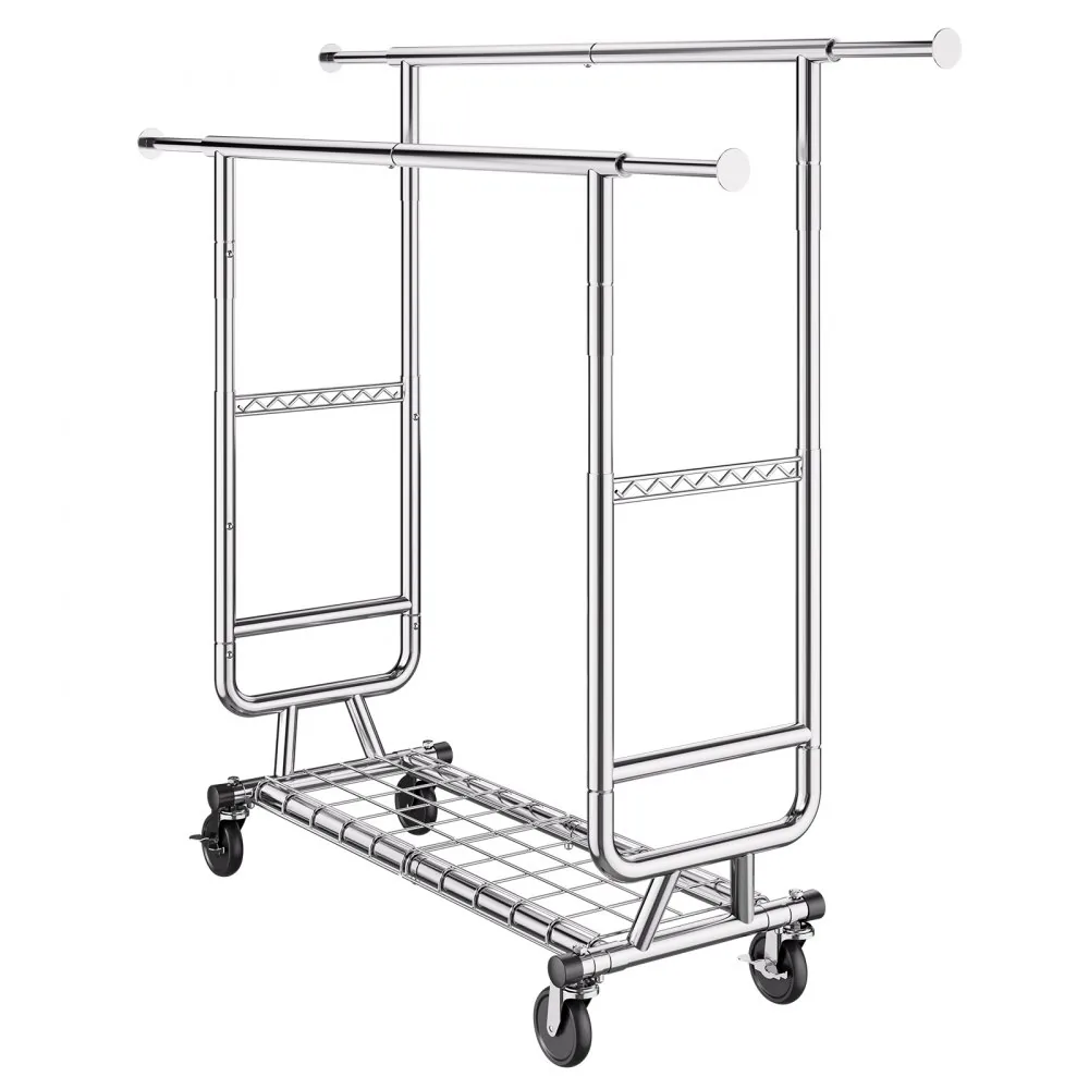 VEVOR Heavy Duty Clothes Rack 2 hanging and 1 layer 50.5-75. product image 11