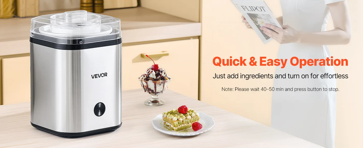 VEVOR Ice Cream Maker 2 qt feature 2