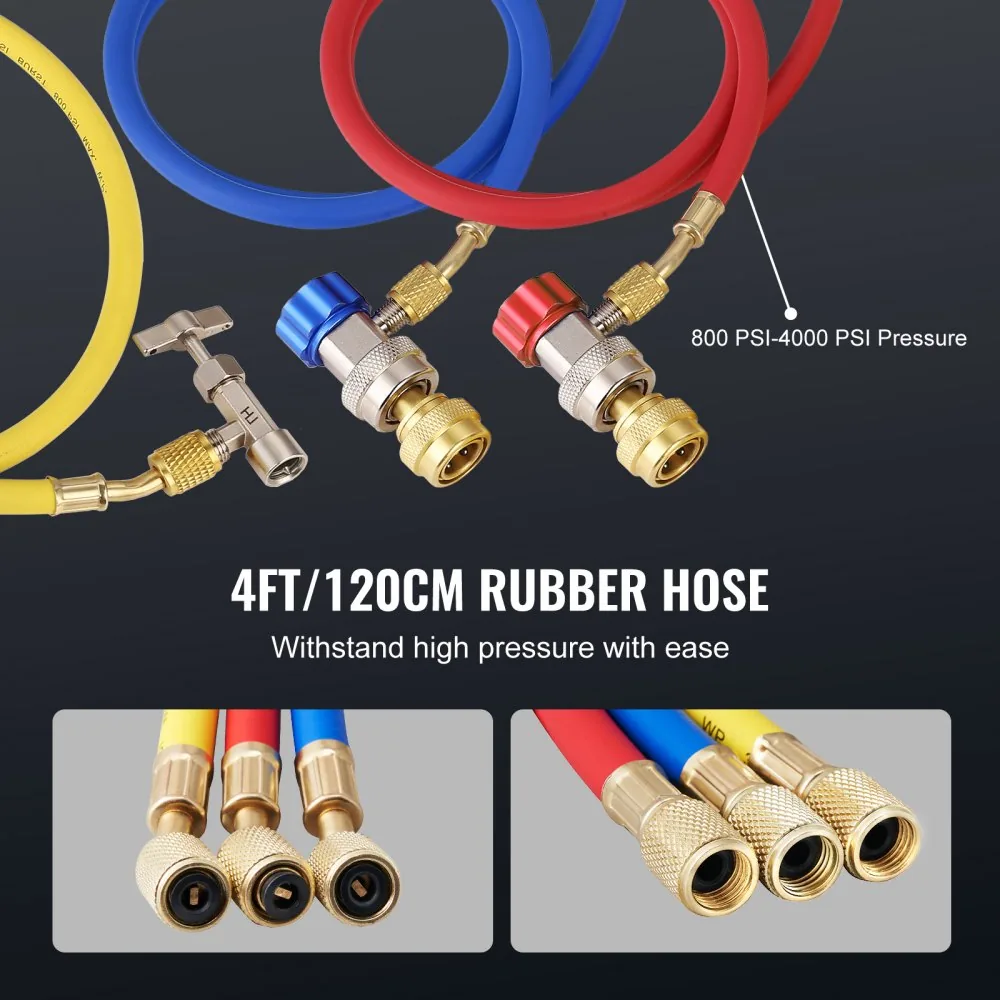 VEVOR 1/5 HP 3.5 CFM AC Vacuum Pump and Gauge Set Single Sta product image 5
