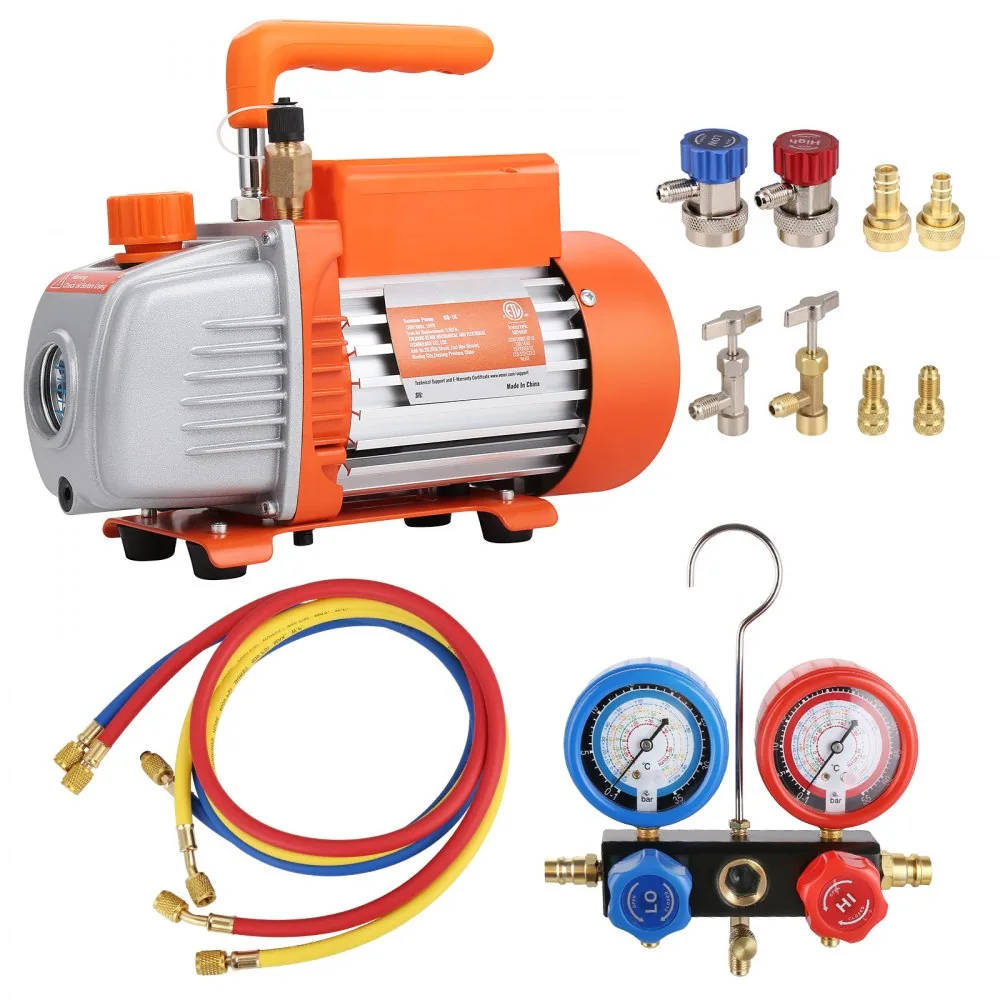 VEVOR 1/5 HP 3.5 CFM AC Vacuum Pump and Gauge Set Single Sta product image 9