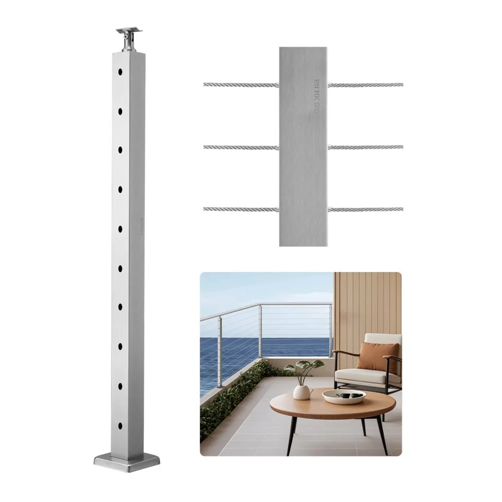 VEVOR cable railing post 36x2x2 in product view