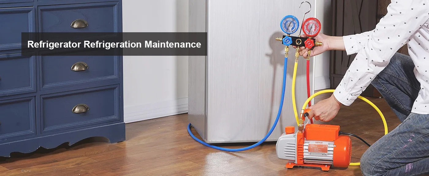 VEVOR 1/5 HP 3.5 CFM AC Vacuum Pump and Gauge Set Single Sta Refrigerator Maintenance