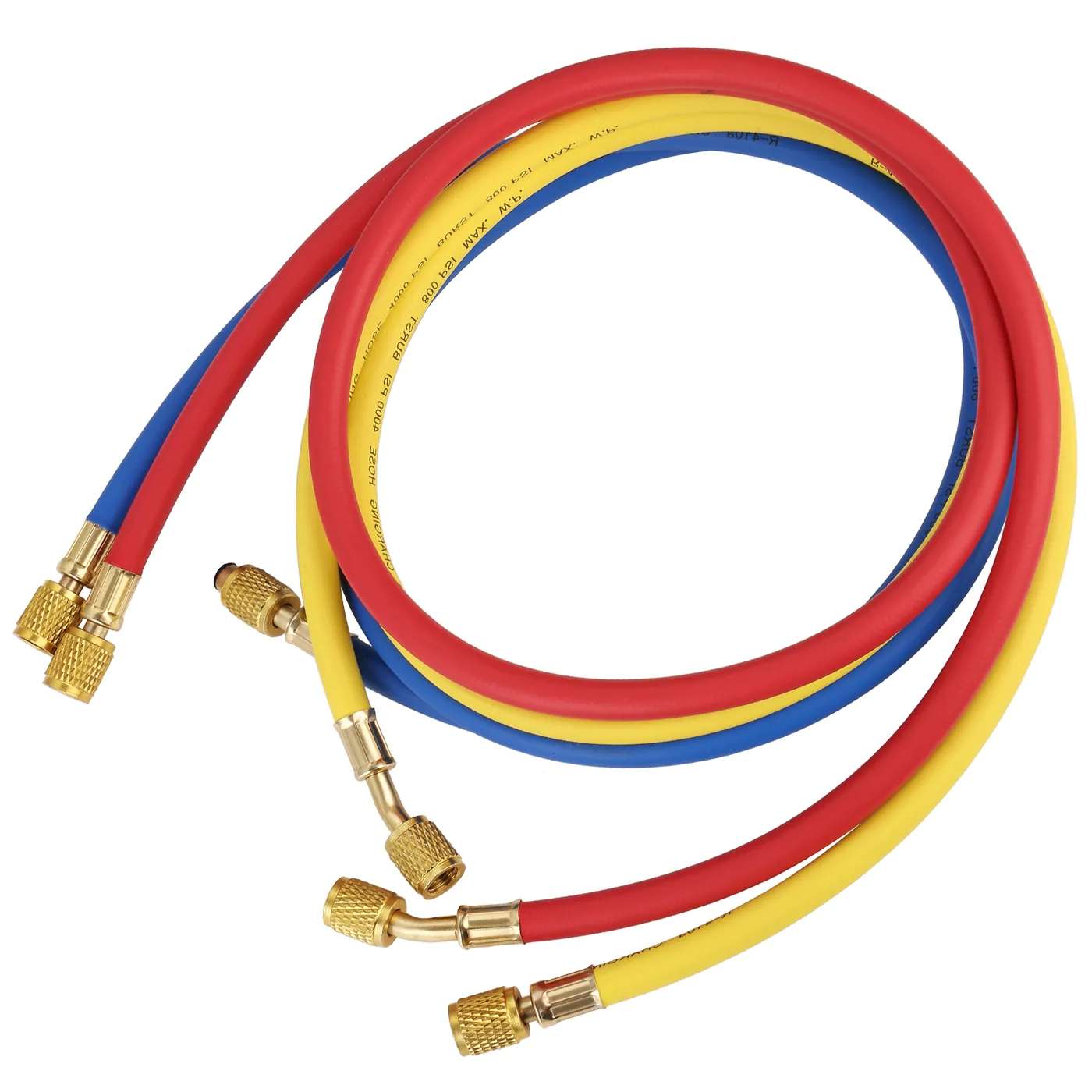 VEVOR 1/5 HP 3.5 CFM AC Vacuum Pump and Gauge Set Single Sta Three-Color Hose