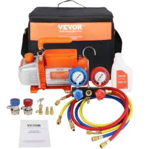 VEVOR 1/4 HP 4 CFM AC Vacuum Pump and Gauge Set Single Stage product image 1