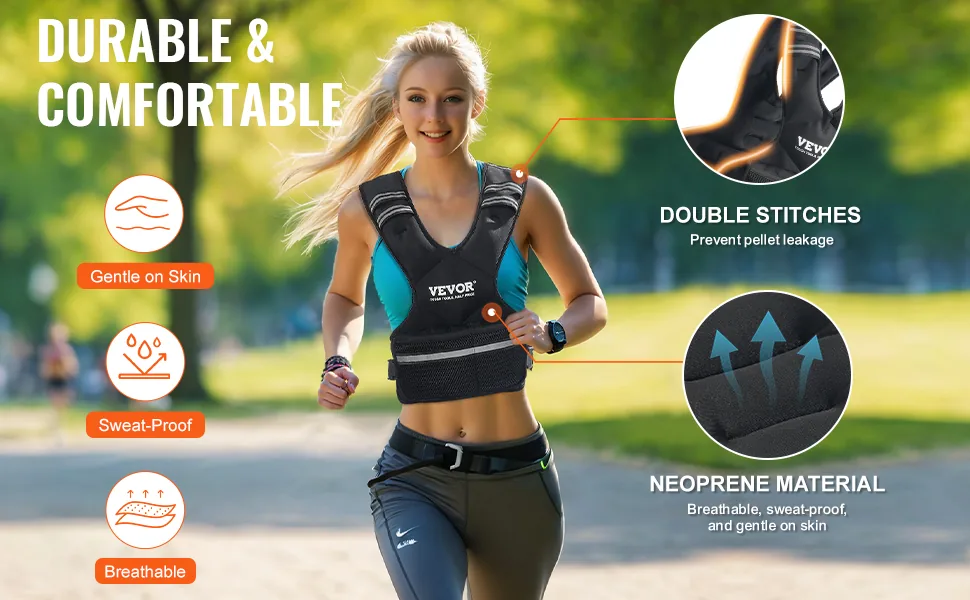 VEVOR Adjustable Weighted Vest 20 lbs Yes overview