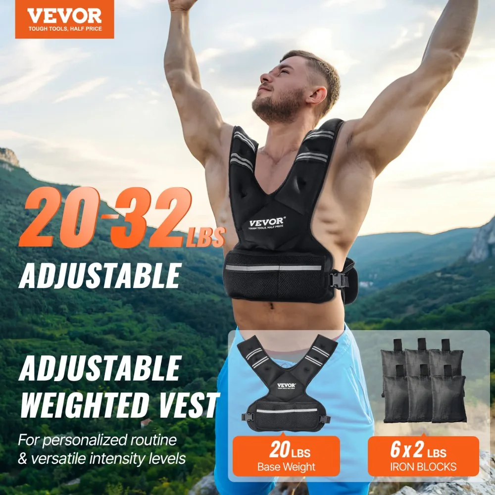 VEVOR Adjustable Weighted Vest 32 lbs Yes product image 2
