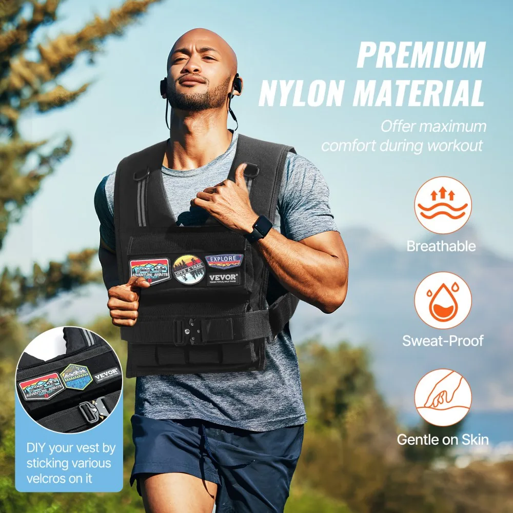 VEVOR Adjustable Weighted Vest 35 lbs Yes product image 3