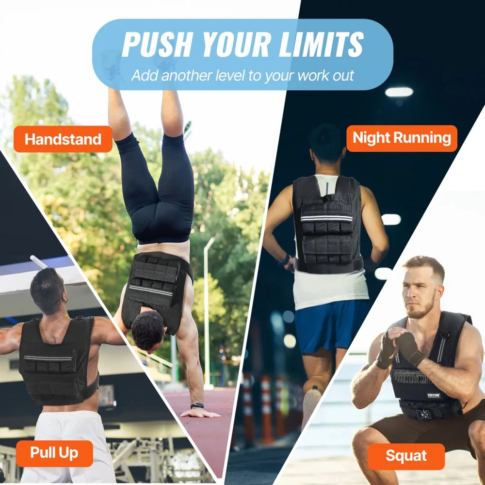 VEVOR Adjustable Weighted Vest 35 lbs Yes product image 6