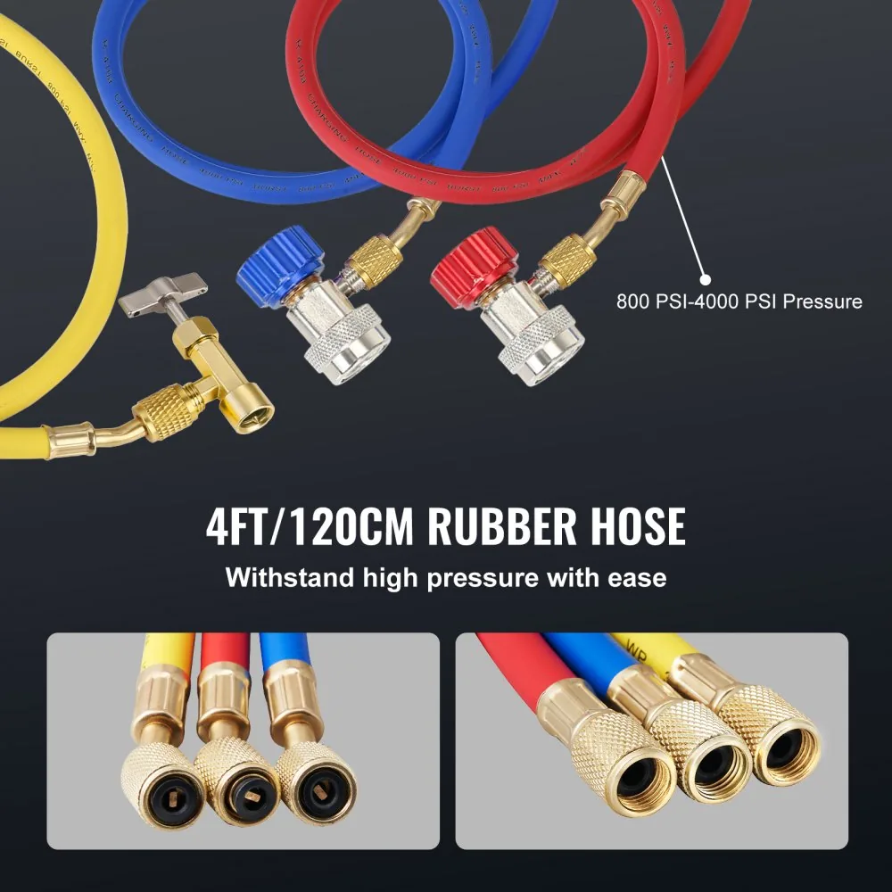 VEVOR 1/4 HP 4.5 CFM AC Vacuum Pump and Gauge Set Single Sta product image 5