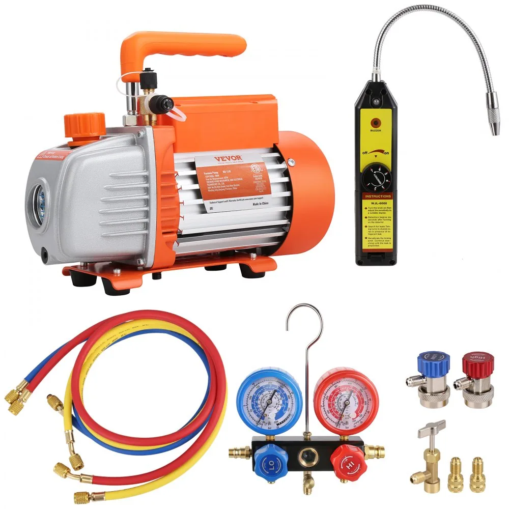 VEVOR 1/4 HP 4.5 CFM AC Vacuum Pump and Gauge Set Single Sta product image 9