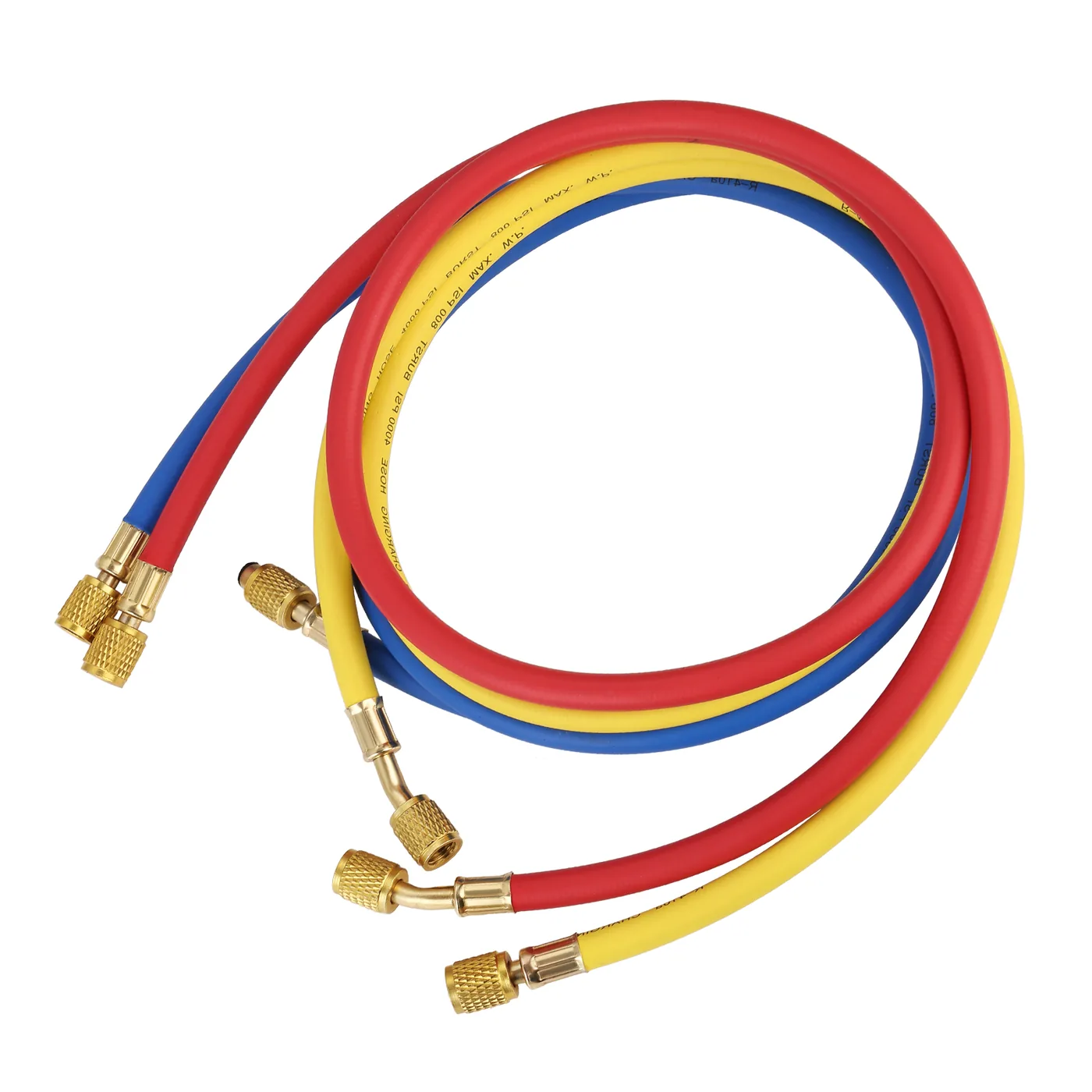 VEVOR 1/4 HP 4.5 CFM AC Vacuum Pump and Gauge Set Single Sta Three-Color Hose