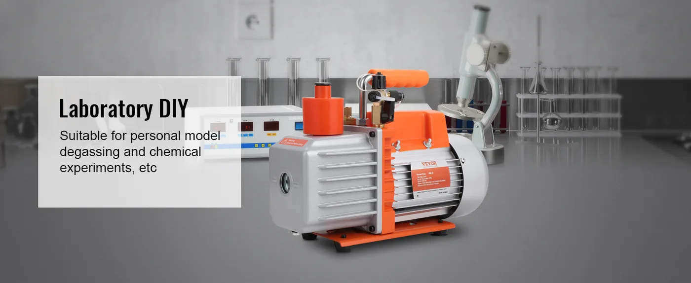 VEVOR 1/2 HP 2 Stage Rotary Vane Vacuum Pump Two-Stage Pro Laboratory DIY