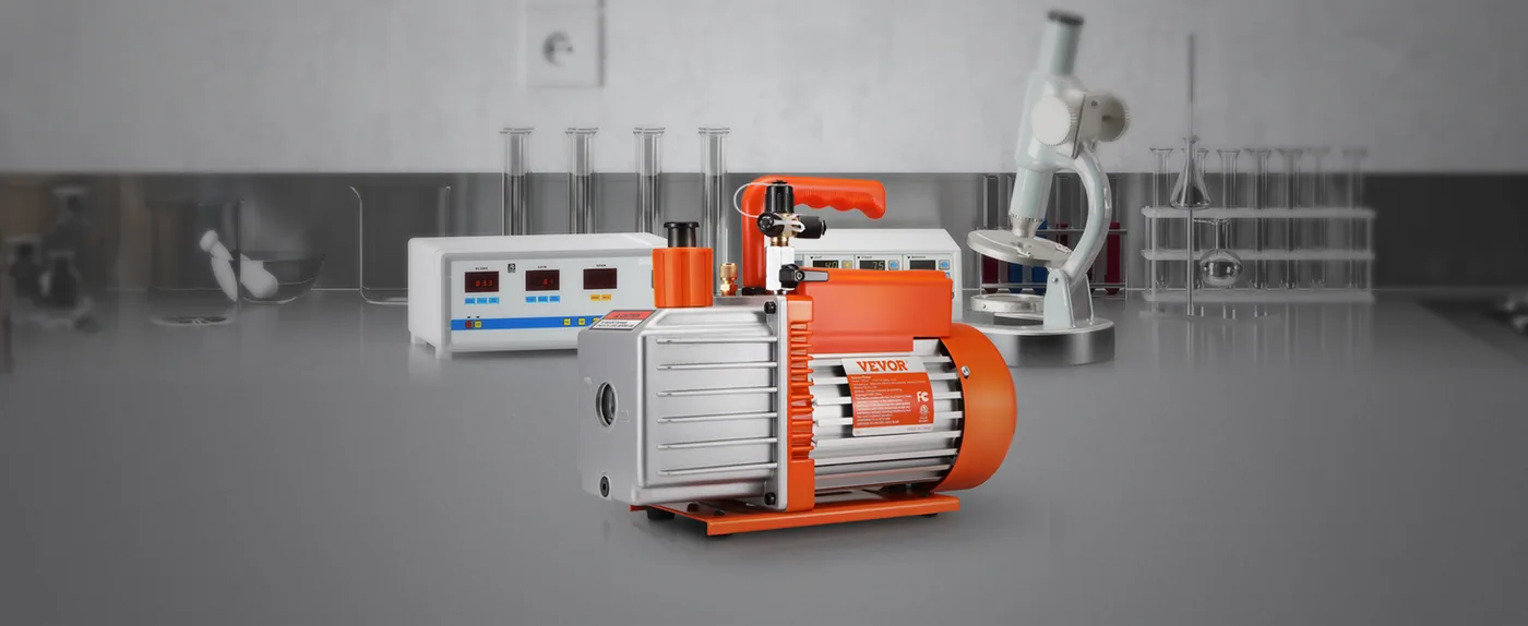 VEVOR 1/2 HP 2 Stage Rotary Vane Vacuum Pump Two-Stage Pro Laboratory DIY