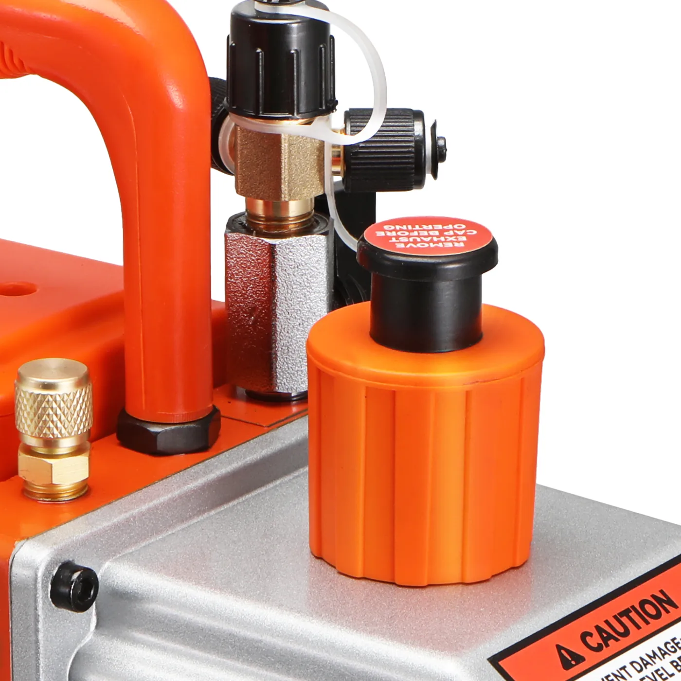 VEVOR 1/2 HP 2 Stage Rotary Vane Vacuum Pump Two-Stage Pro Exhaust Fitting(Oil Fill Cap)