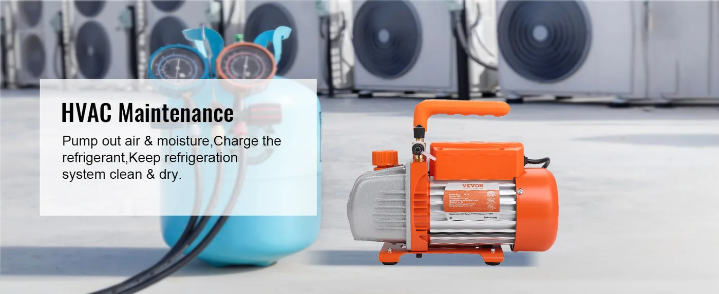 VEVOR 1/5 HP Single Stage Vacuum Pump Single-Stage Pro 3.5 C Refrigeration Maintenance