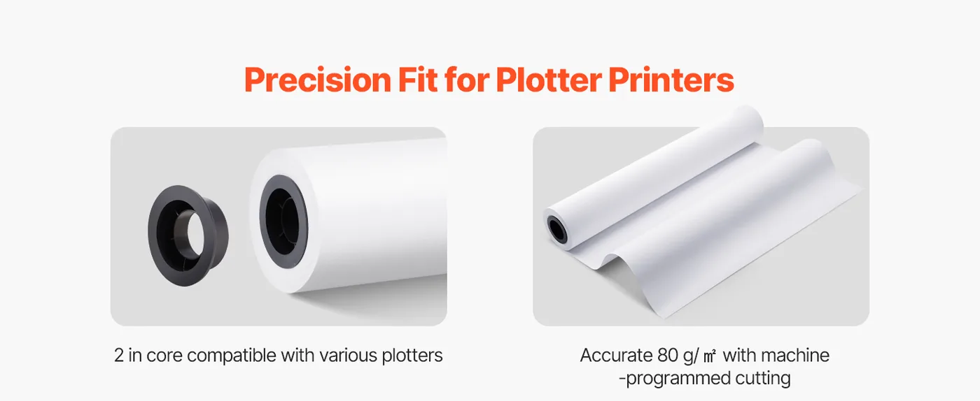 VEVOR Wide Format Paper 4 Rolls 24 inch feature 1