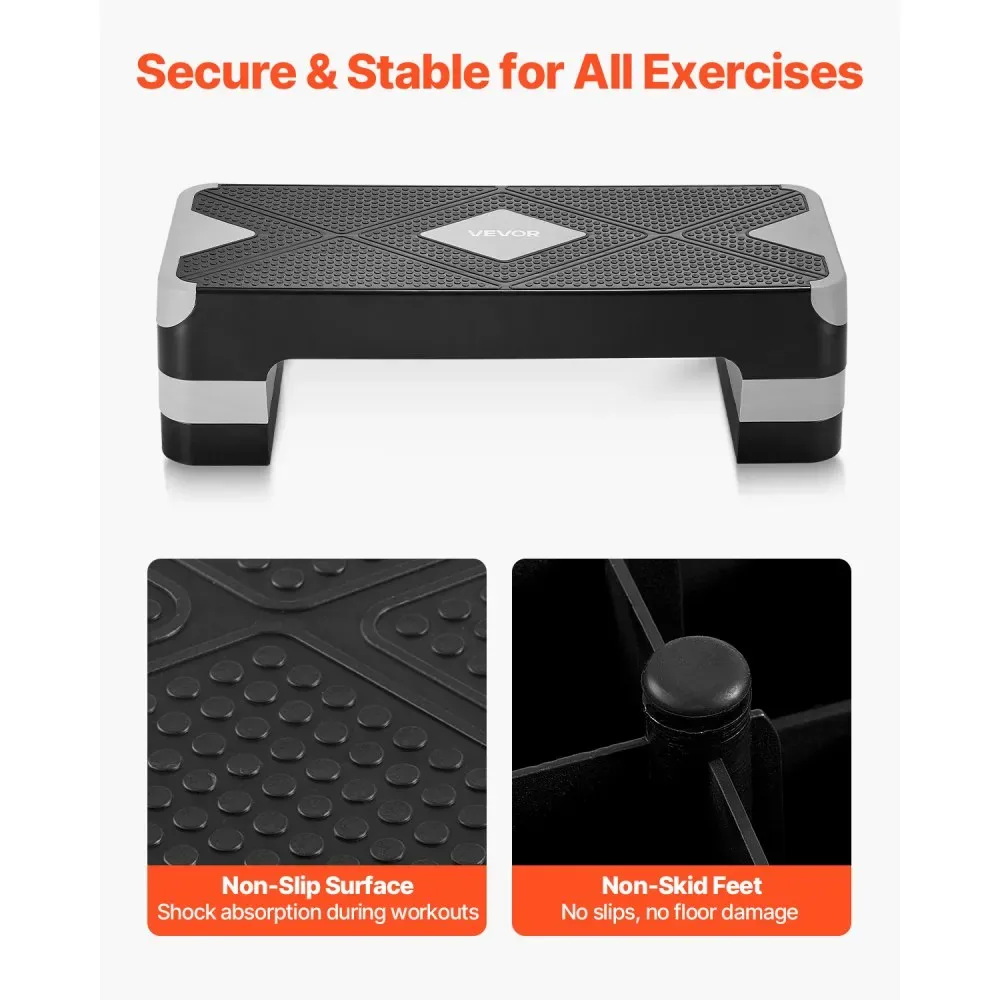 VEVOR Aerobic Exercise Step Platform Gray product image 3