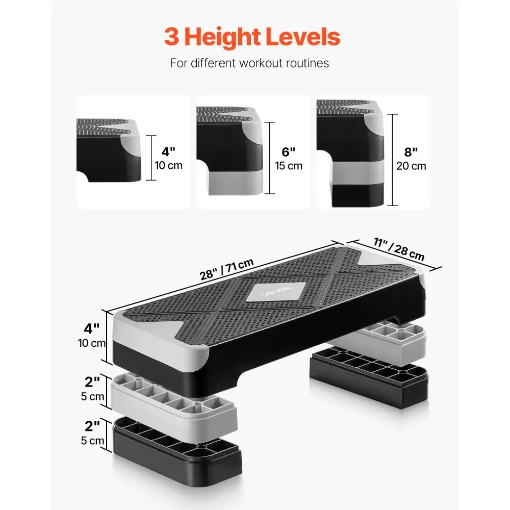 VEVOR Aerobic Exercise Step Platform Gray product image 4