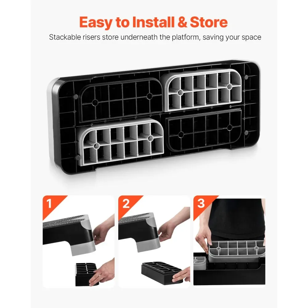 VEVOR Aerobic Exercise Step Platform Gray product image 5