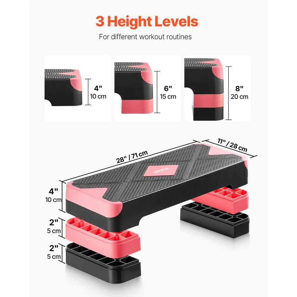 VEVOR Aerobic Exercise Step Platform Red product image 4