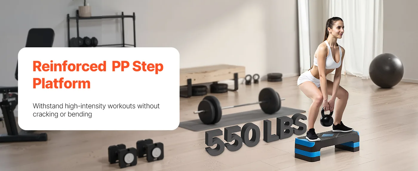 VEVOR Aerobic Exercise Step Platform Blue feature 1