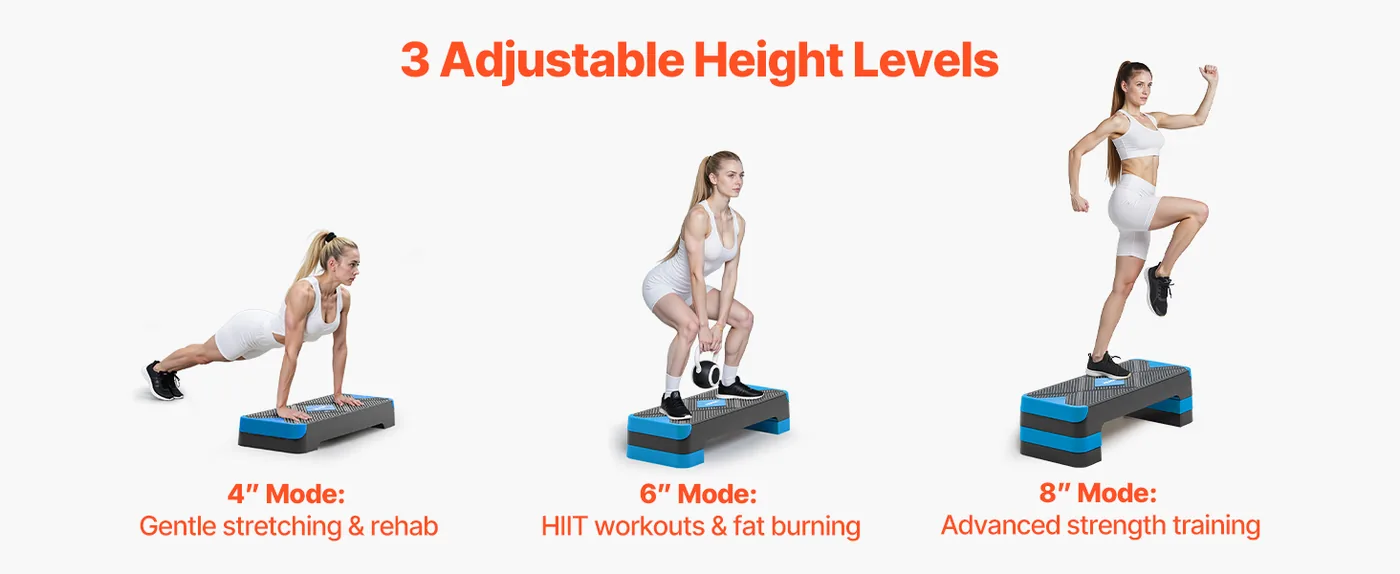VEVOR Aerobic Exercise Step Platform Blue feature 3