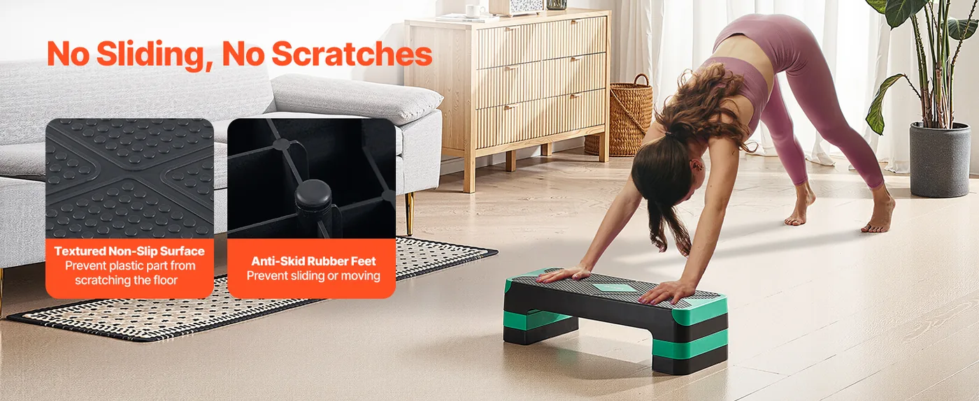 VEVOR Aerobic Exercise Step Platform Green feature 2