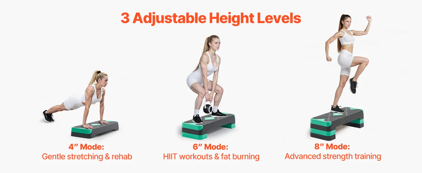 VEVOR Aerobic Exercise Step Platform Green feature 3