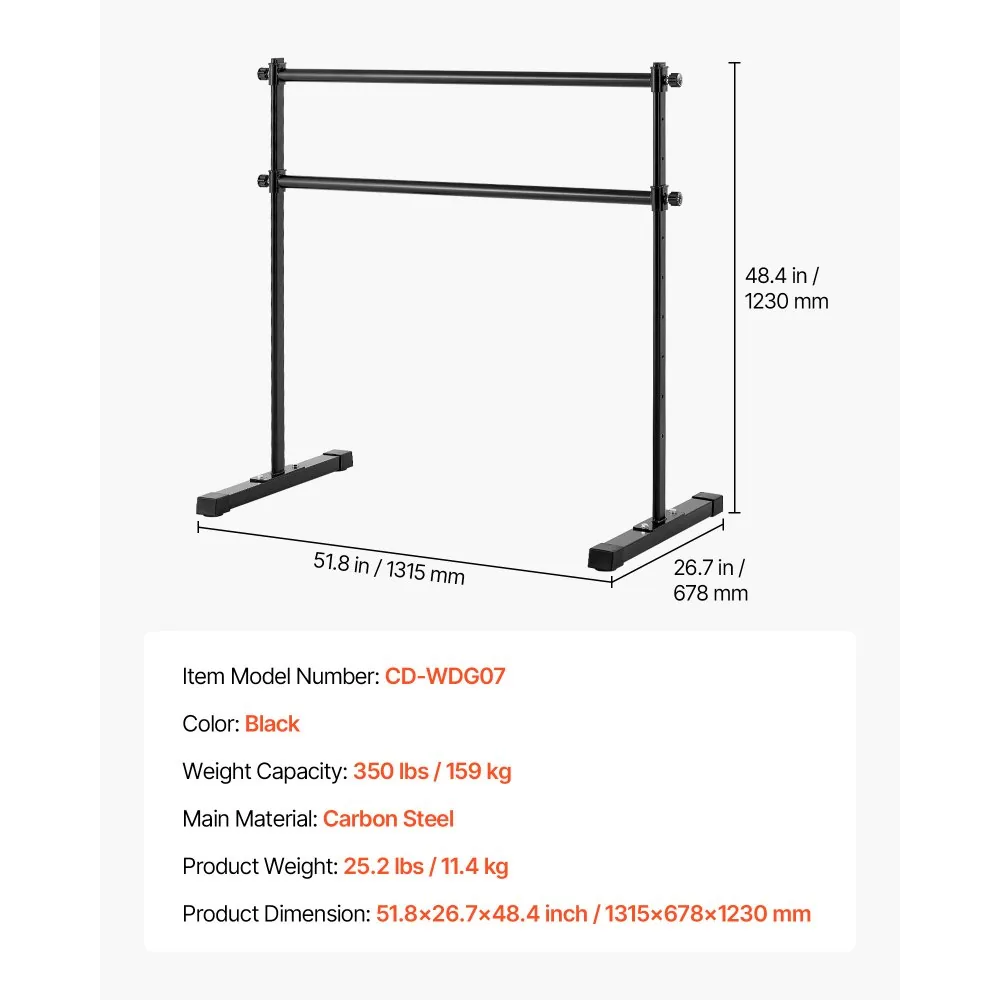 VEVOR ballet barre package contents