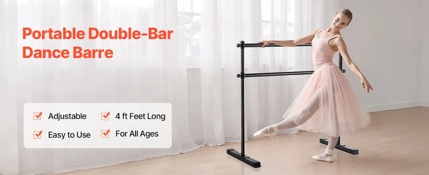 VEVOR 4 ft double ballet barre for home