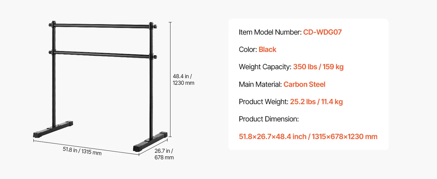 VEVOR portable ballet barre studio