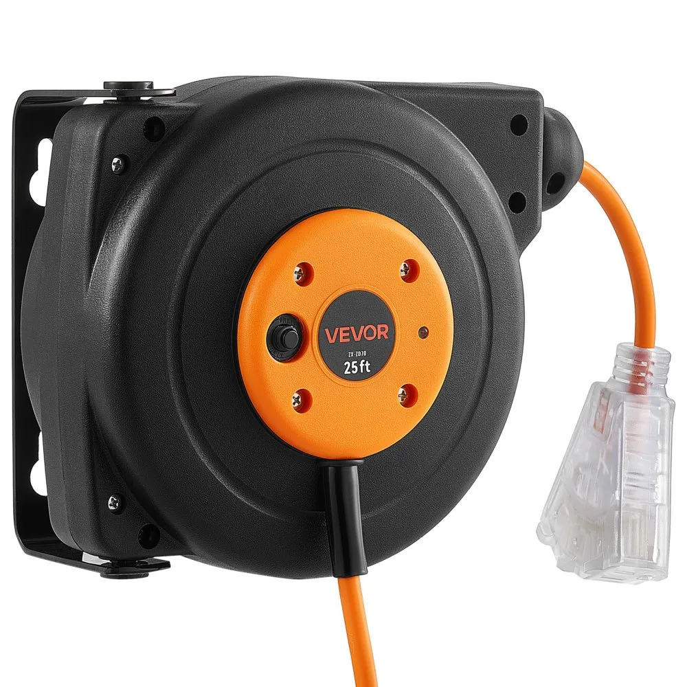VEVOR extension cord reel ceiling mount installation