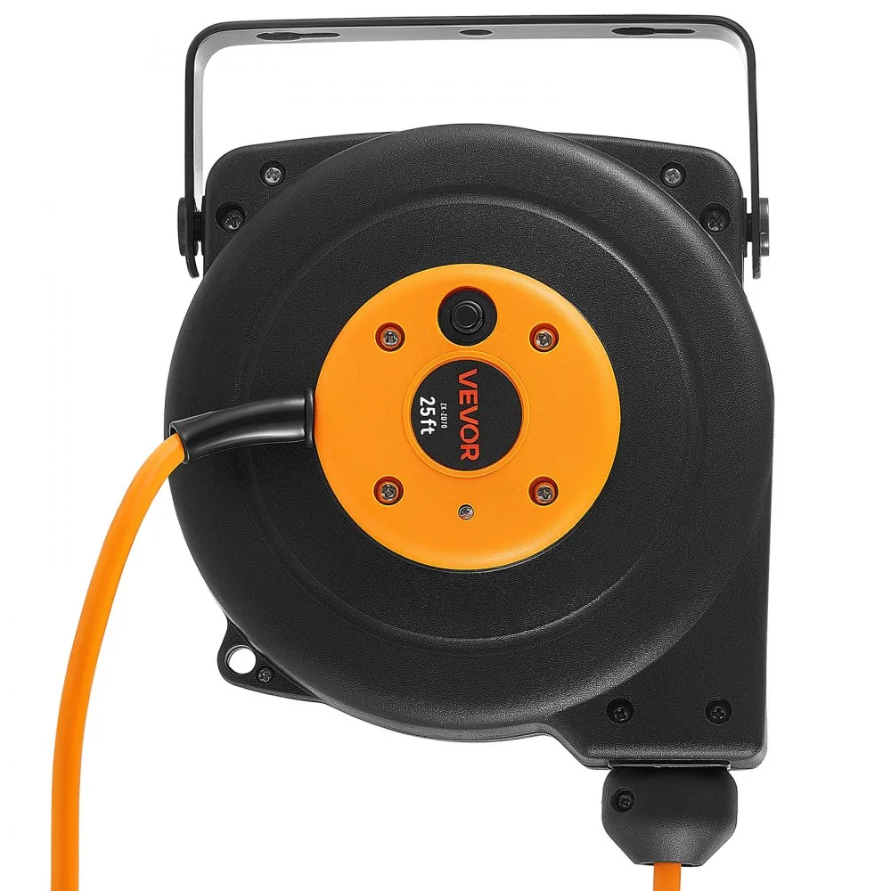 VEVOR retractable extension cord reel features overview