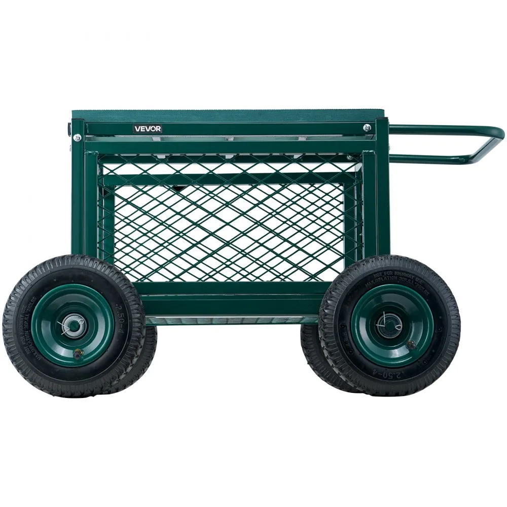 VEVOR Rolling Garden Cart with Seat Metal Storage Style product image 9