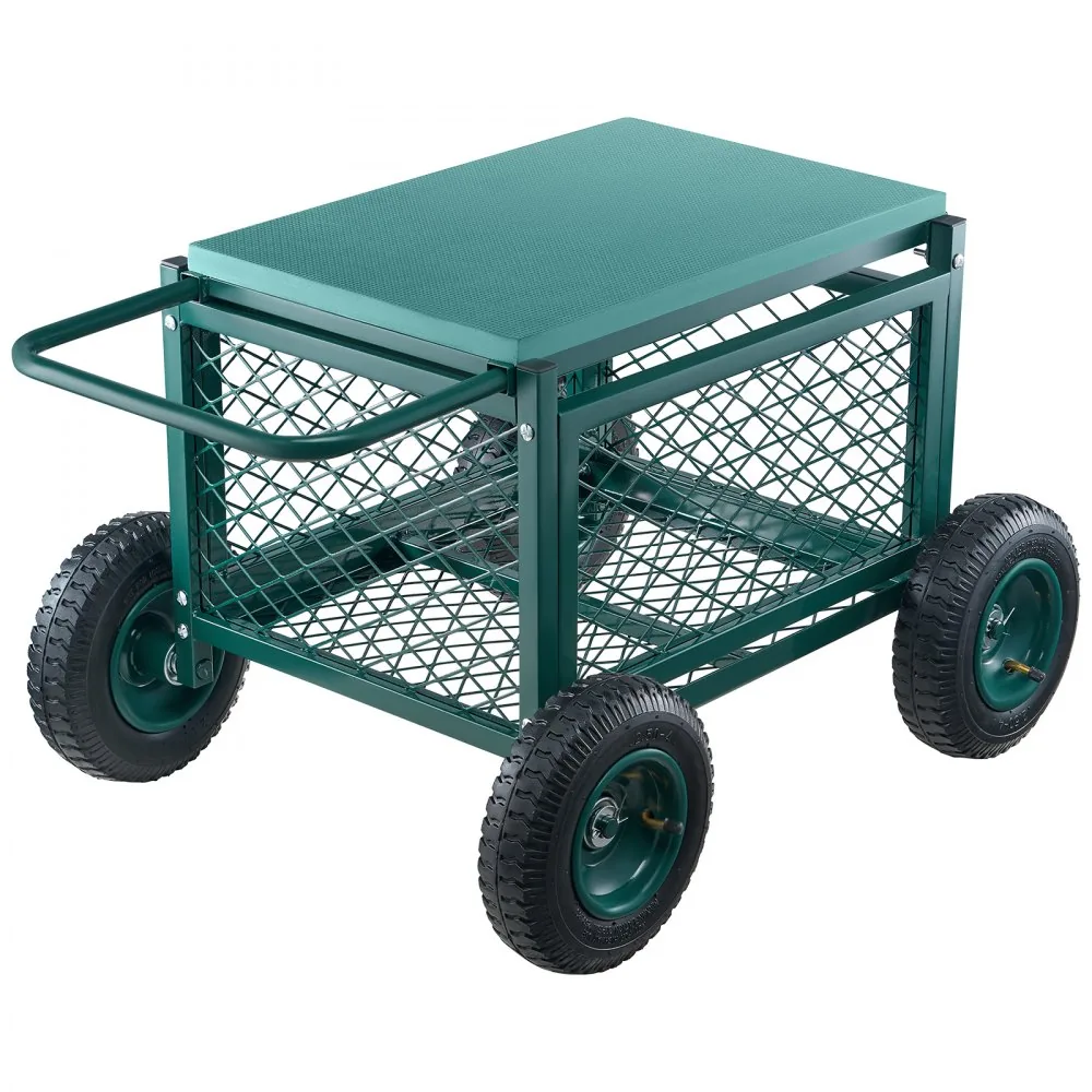 VEVOR Rolling Garden Cart with Seat Metal Storage Style product image 10