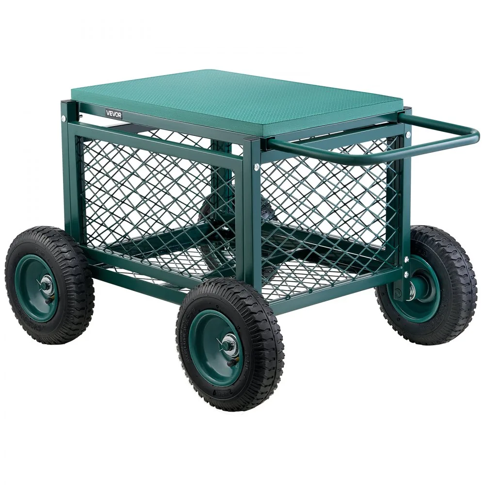VEVOR Rolling Garden Cart with Seat Metal Storage Style product image 11