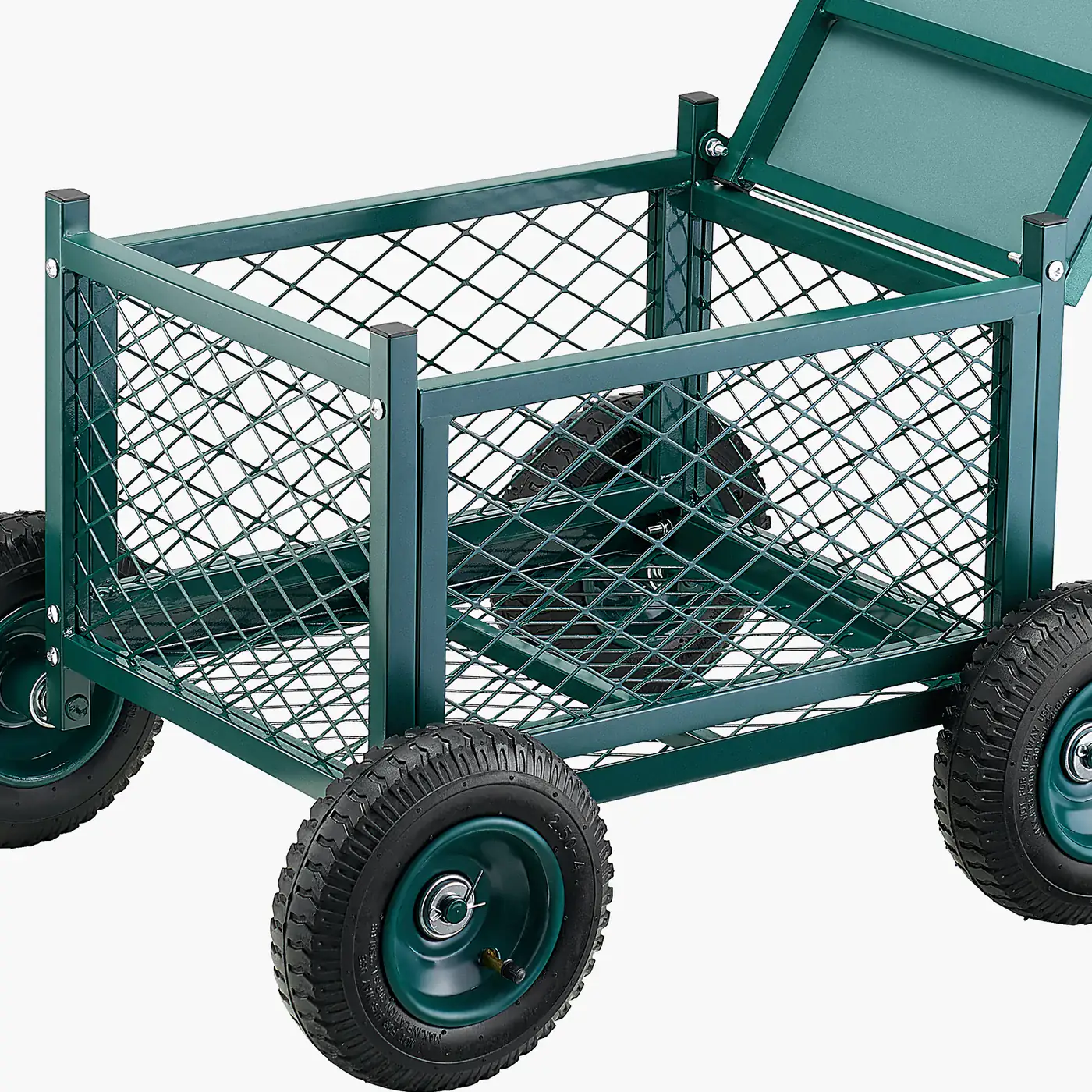 VEVOR Rolling Garden Cart with Seat Metal Storage Style Wider Sitting Pad