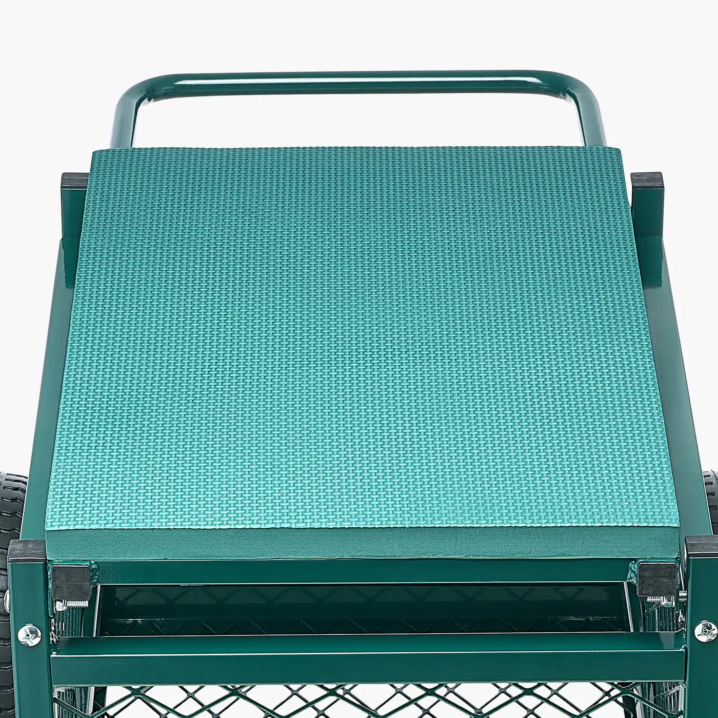 VEVOR Rolling Garden Cart with Seat Metal Storage Style Large Storage Basket