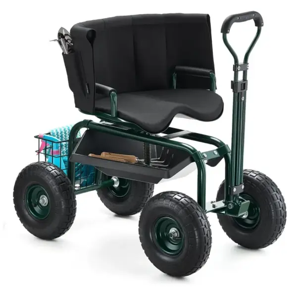 VEVOR Garden Seat with Wheels Seat Back Style product image 1