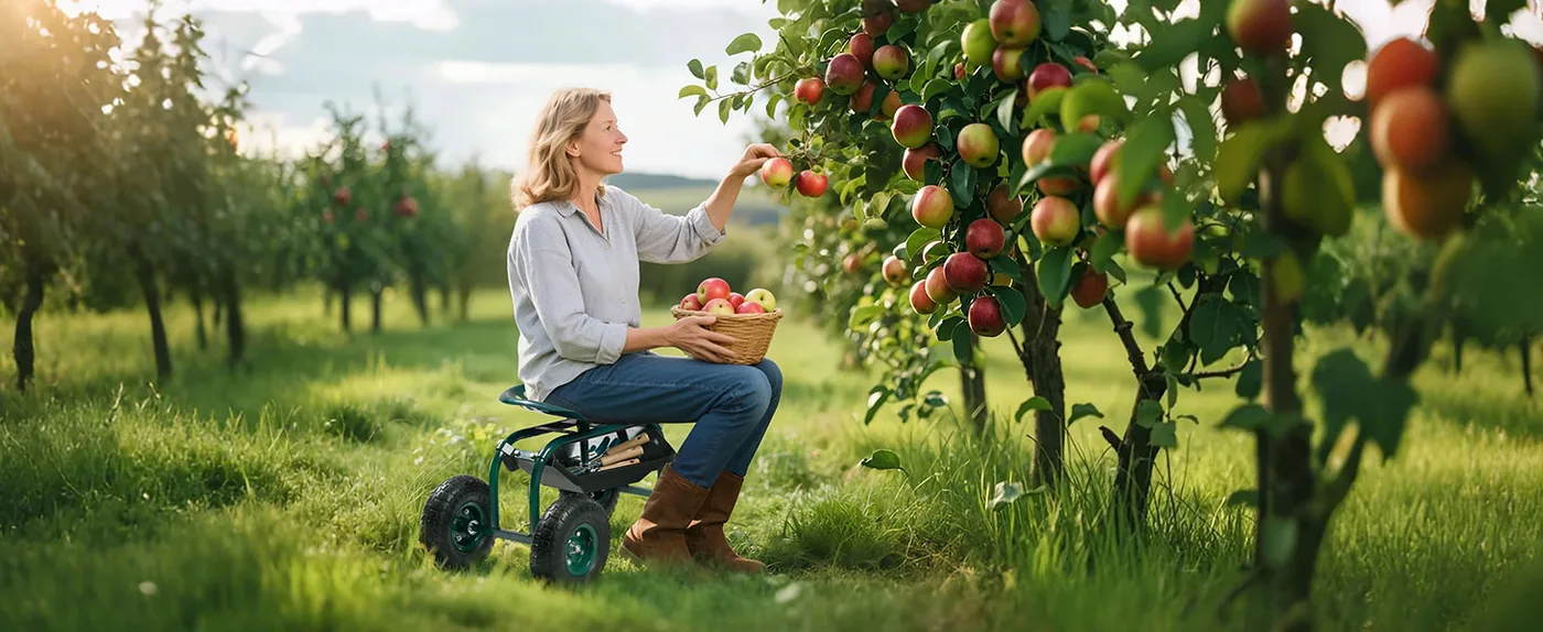 VEVOR Rolling Garden Cart with Swivel Seat Chair Style feature 4