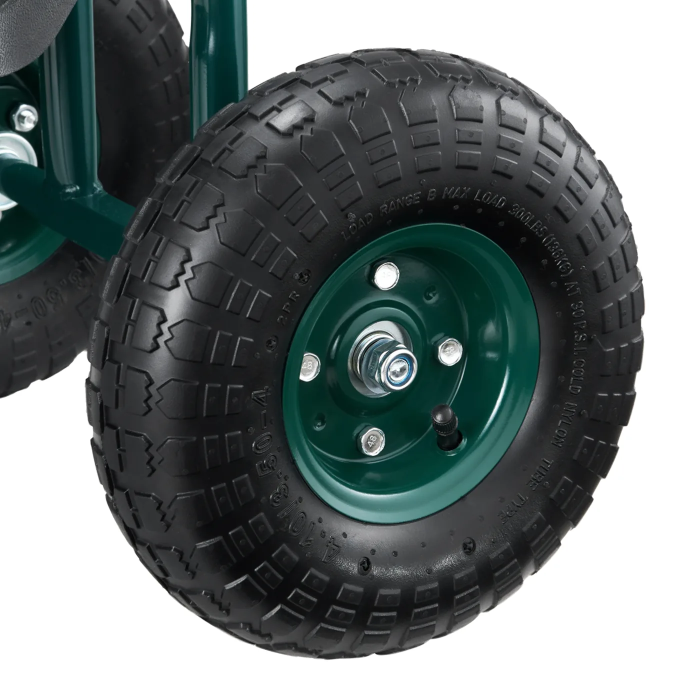 VEVOR Rolling Garden Cart with Swivel Seat Chair Style Inflatable Rubber Wheel