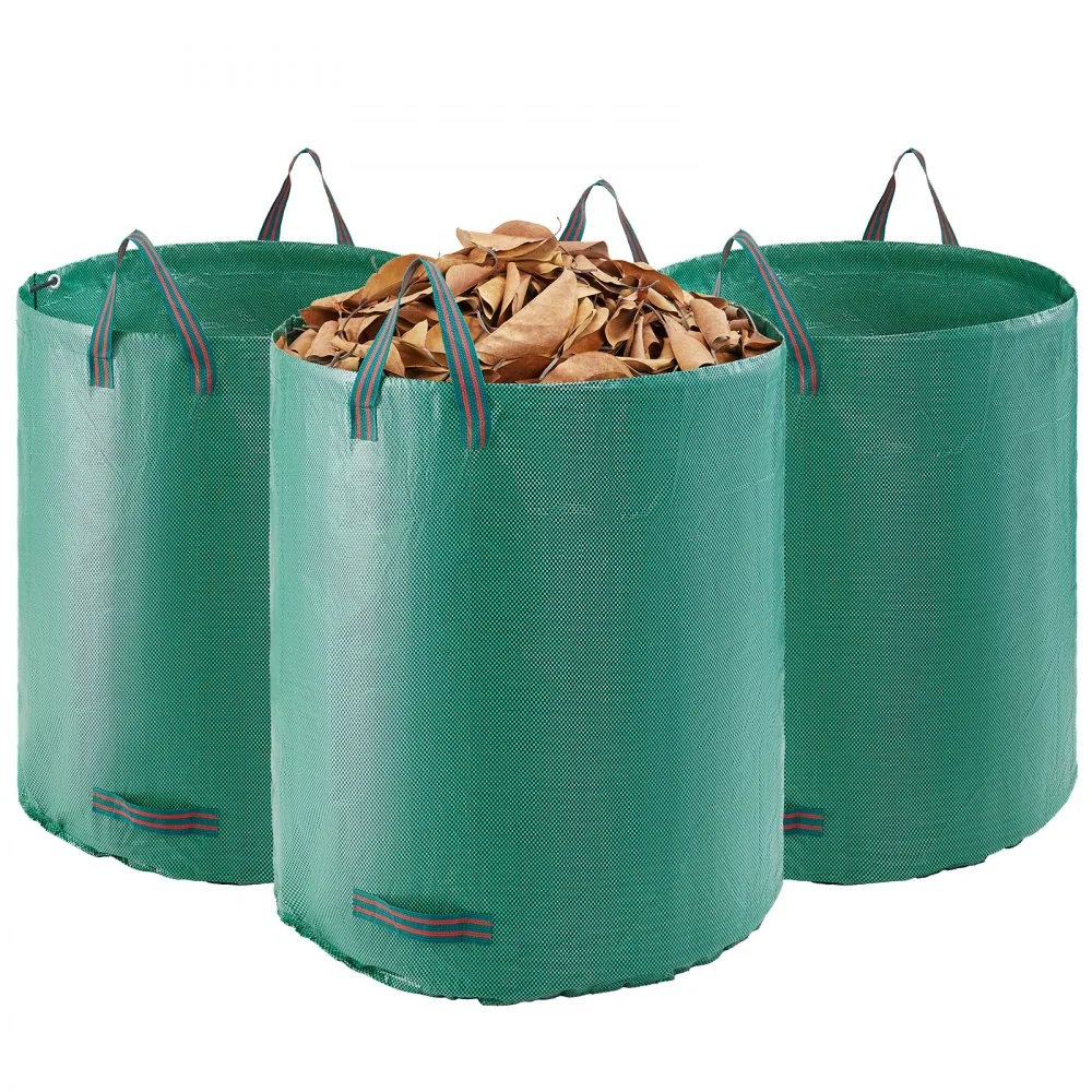 VEVOR 3-pack 72 gallon reusable yard waste bags front view