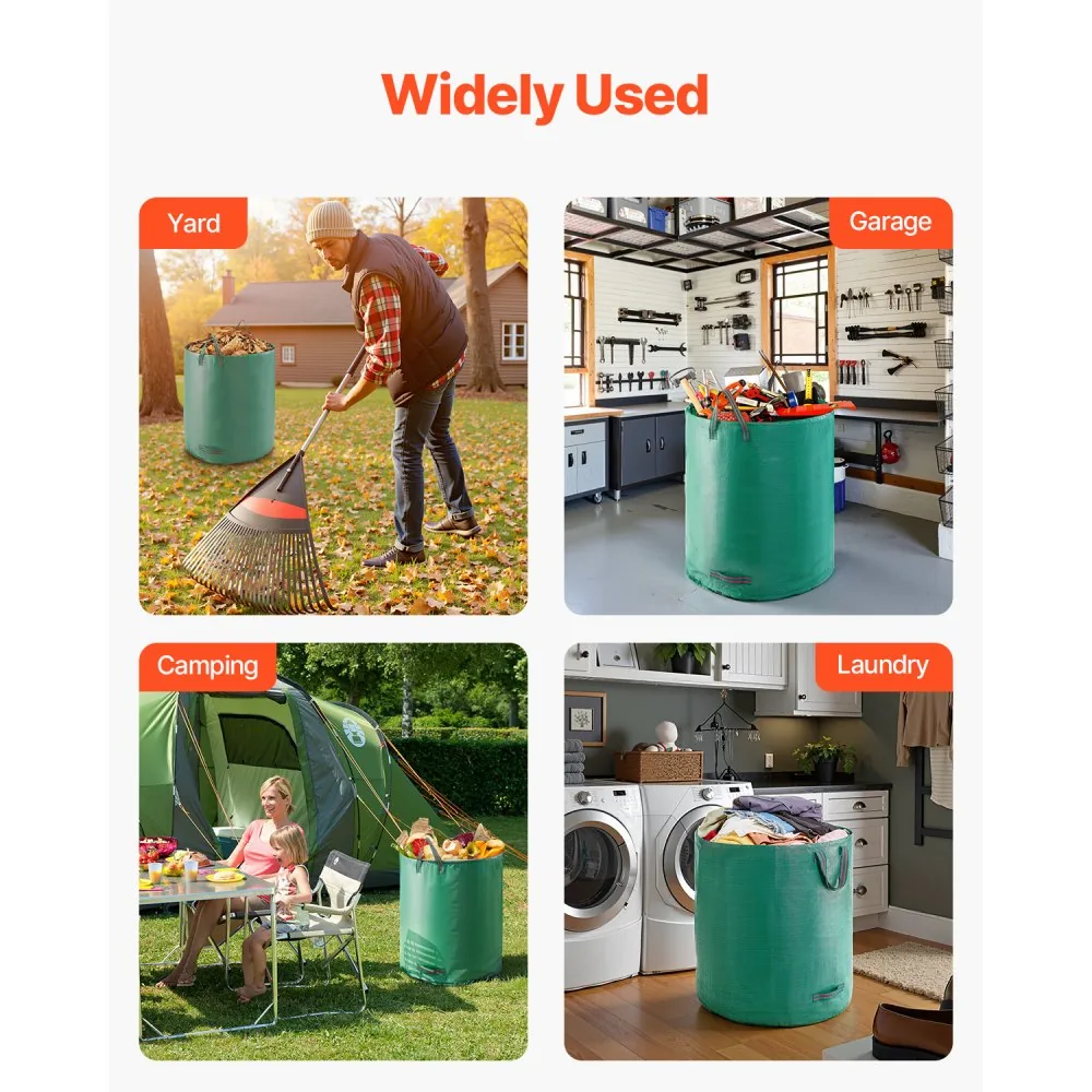 VEVOR foldable garden waste bags compact storage